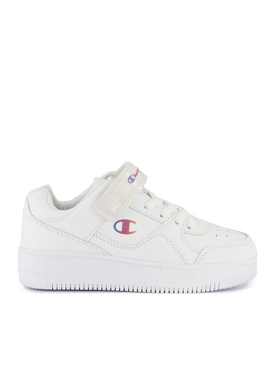 Champion Rebound Kids Sneakers with Scratch White