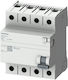 Siemens Phase 4-Pole Earth Leakage Relay 40A 400V