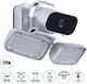 GloboStar 86043 IP Surveillance Camera Wi-Fi Full HD 1080p Waterproof Battery Powered with Two-Way Communication Silver