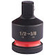 Milwaukee Adapter with Socket 1/2'' and Output 3/8''