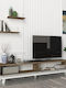 Wohnzimmer TV-Einheit Sirna White / Walnut L180xB31xH32cm
