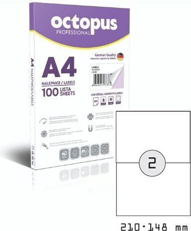 Octopus 200 Selbstklebende A4-Etiketten 210x148mm