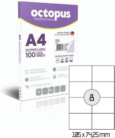 800 Αυτοκόλλητες Ετικέτες Α4 Ορθογώνιες 105x74.25mm