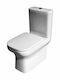 Gloria Set - Ariston PP Rimless Floor-Standing Toilet and Flush that Includes Soft Close Cover White