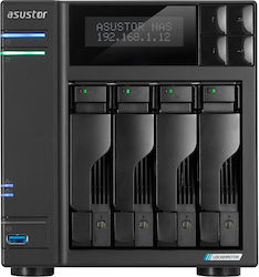 Asustor Lockerstor 4 Gen2 (AS6704T) NAS Tower with 4 Number of Spit for HDD/M.2/SSD and 2 Ethernet Port