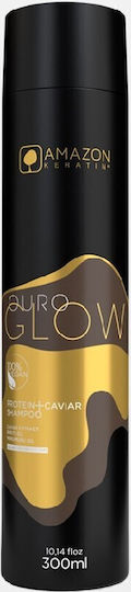 Amazon Keratin Ouro Glow Protein Caviar Шампоан Хидратация И Блясък За Всички Типове Коса 300мл