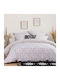 Nef-Nef Homeware Σετ Παπλωματοθήκη Βαμβακερή 240x230cm Υπέρδιπλη με 2 Μαξιλαροθήκες Aria 23 Ecru