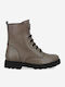 Leather Women's Ankle Boots Gray