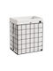 Songmics Laundry Basket Metallic Folding 48x33x58cm White