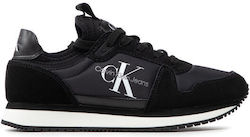 Calvin Klein Runner Sock Laceup Γυναικεία Sneakers Μαύρα