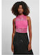 Sleeveless Bodysuit with Mesh Pink