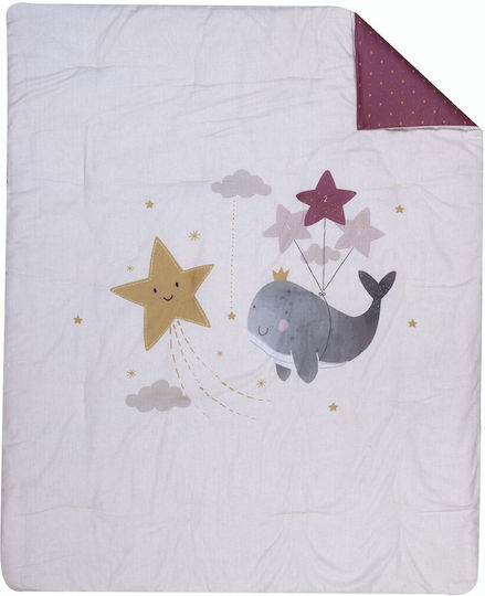 Nef-Nef Homeware Sparkle Friends Bettdecke Für Krippe Baumwolle Ecru 110x140cm