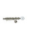 Import Hellas Metallic Curtain Pole N9 Single Φ25mm 60cm Nickel Matt Ν9-02