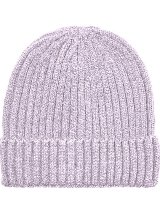 Beanie Feminin Căciulă cu Tricotaj Rib în culoarea Lila