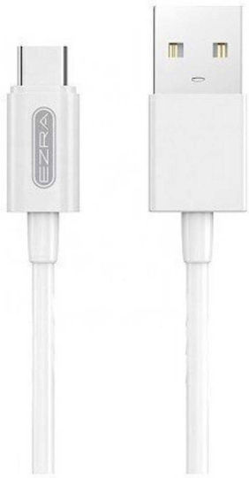 Ezra DC-129 USB 2.0 Cable USB-C Male - USB-A White 3m