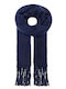 Women's Wool Scarf Navy Blue