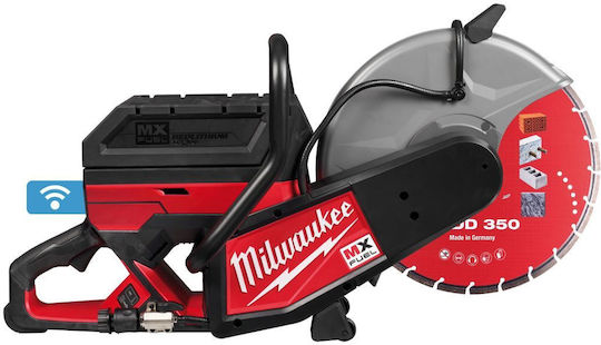 Milwaukee COS350-602 Κόφτης Δομικών Υλικών Μπαταρίας με Δίσκο Διαμέτρου 350mm και Ταχύτητα 5370rpm