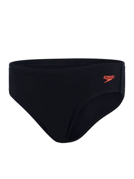 Speedo Logo Brief Παιδικό Μαγιό Σλιπ Μαύρο
