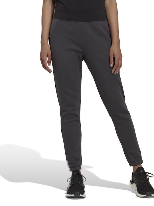 adidas Performance Studio Lounge Παντελόνι Φόρμας Fleece Γκρι