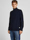 Jack & Jones Men's Long Sleeve Sweater Turtleneck Navy Blue