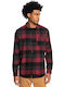Motherfly Long-sleeved Flannel Shirt Checked Burgundy