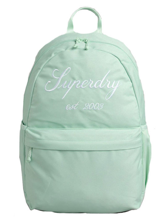 Superdry Essential Montana School Bag Backpack Junior High-High School Turquoise with Water Bottle Holder 21Liters