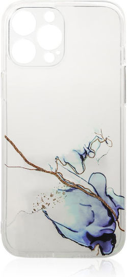 Hurtel Gel Umschlag Rückseite Silikon Marble Blue (iPhone 12 Pro Max)