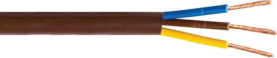 VK Lighting Power Cord with Diameter 3x0.75mm² in Brown Color 100m 1pcs