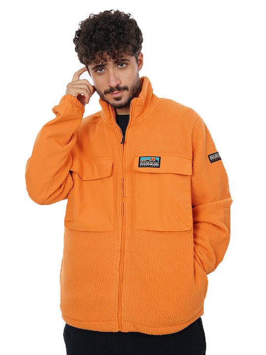 Herren Fleecejacke Orange
