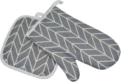 Ankor Oven Mitt and Pot Holder Set Gray