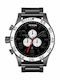Nixon Ανδρικό Ρολόι 51mm Χρονογράφος Μπαταρίας με Μαύρο Μεταλλικό Μπρασελέ