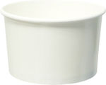 Set de 50 Hârtie Cupe Boluri și cupe de unică folosință (en-gros) cu Capacitate 235ml Albe