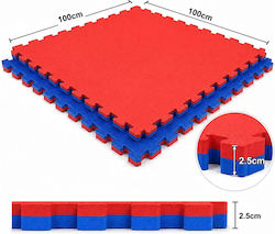 Gym Mat Puzzle Gym 100x100x2.5cm 1 Piece Double Sided Red/Blue