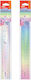 Deli Geometrische Werkzeuge Blister Pastell Set 20 Lineale Kunststoff Mehrfarbig