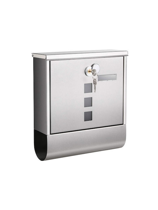 Songmics Inox Outdoor Mailbox Silver 30.5x9.5x33.3cm