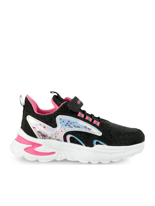 Exe Παιδικά Sneakers με Σκρατς Μαύρα