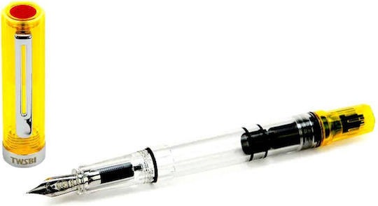 Twsbi Stilou Medium Transparent din Plastic