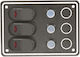 Sail Marine Boat Switch with Panels 3-Position LED Panel with Automatic Fuses and Large Switches 95x133mm