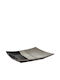 Karvounis Square Ceramic Decorative Platter Black 28x28x4.5cm