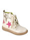 Anatomical Leather Kids Boots with Laces Beige