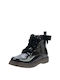 Xti Kids Patent Leather Military Boots with Lace Black