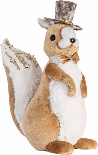 Eurolamp Weihnachtliche Stoff Figur Eichhörnchen Braun Höhe 27cm