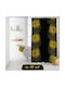 L-C Orbella Fabric Shower Curtain 180x200cm Noir / Or
