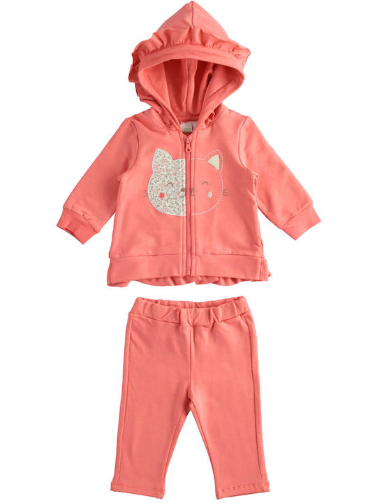 iDO Kids Sweatpants Set Pink 2pcs