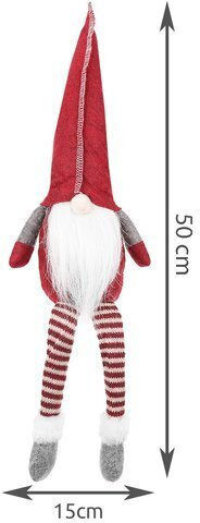 Ruhhy Christmas Plastic Figure Elf Red Height 50cm Santa Claus
