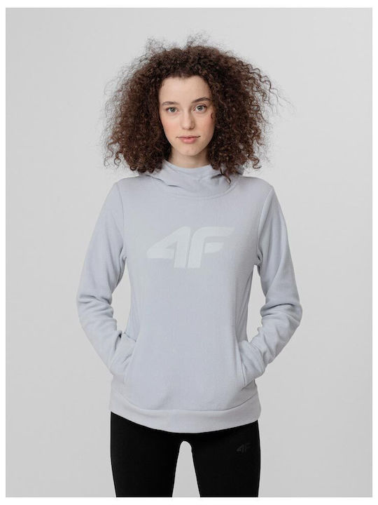 4F Women's Hooded Fleece Sweatshirt Gray