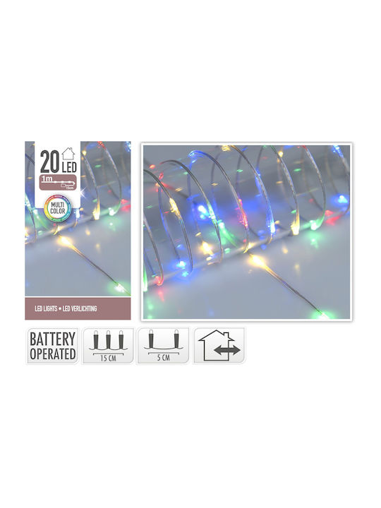 20 Lichterketten LED 1m. Weiße in Zeichenfolge 1Stück