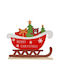 Iliadis Christmas Wooden Figure Sign Red Height 18cm with Gifts