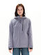 Emerson Women's Short Lifestyle Softshell Jacket Waterproof and Windproof for Winter with Hood Violet