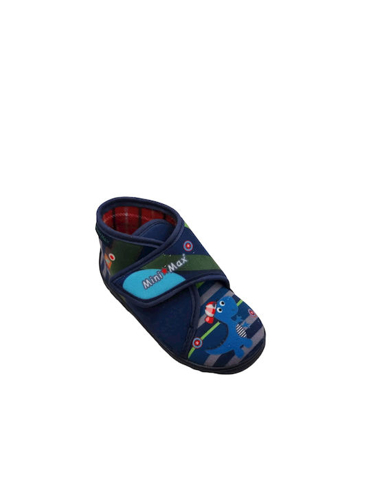 Mini Max Anatomic Kids Slipper Ankle Boot Blue Jojo 1